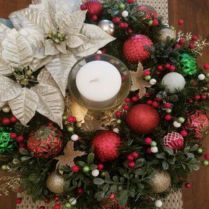 Christmas Candle Centerpiece